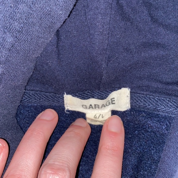 cropped hoodie w drawstring - Picture 3 of 3